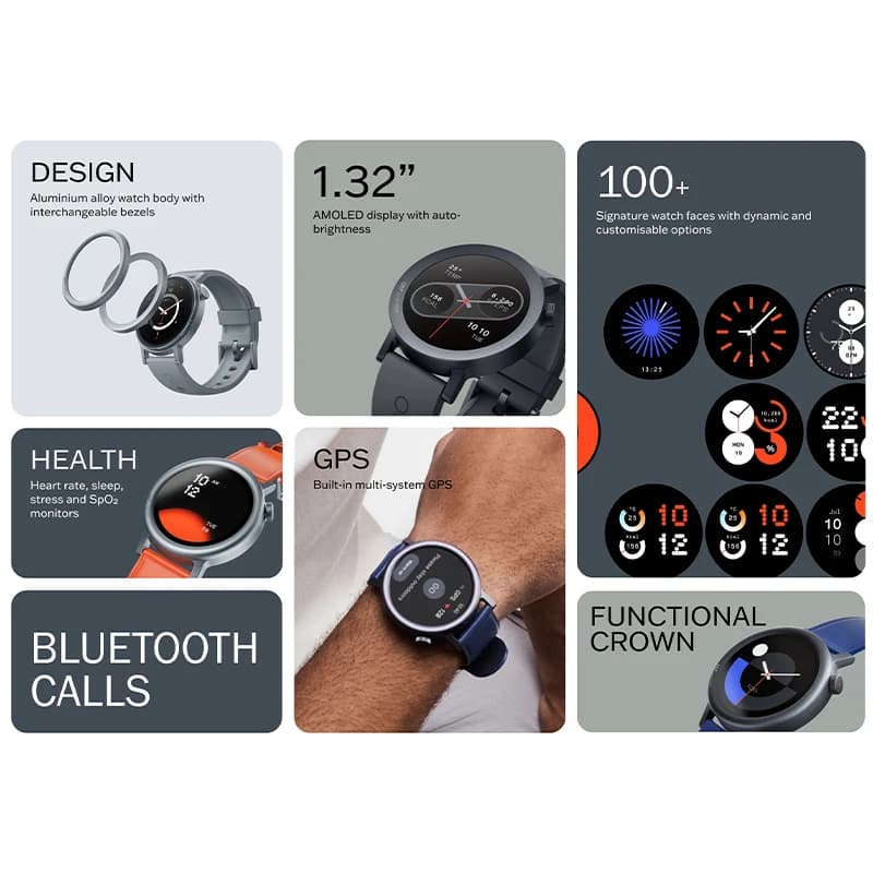 Version Globale Montre Connectée Nothing CMF Smart Watch Pro 2 1.32” AMOLED 120 Modes Sportifs GPS M