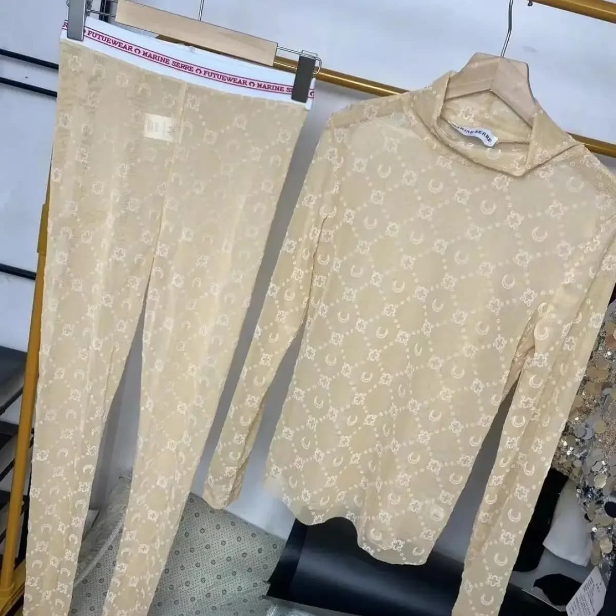 Ensemble deux pièces chemise à manches longues et pantalon pour femme, style coréen rétro, imprimé v