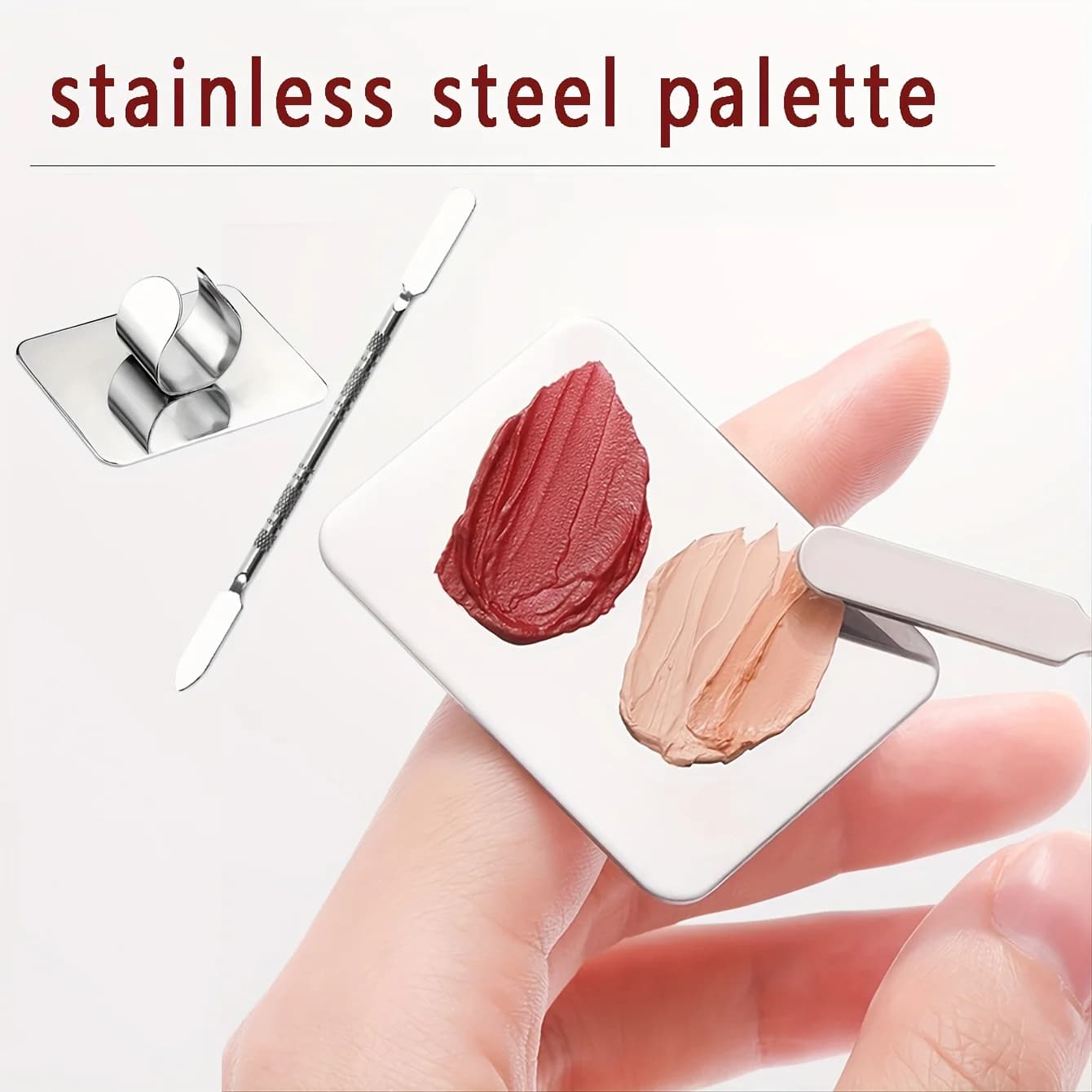 Palette de mélange de maquillage, Palette de spatule de maquillage KissDate avec spatule de fond de 