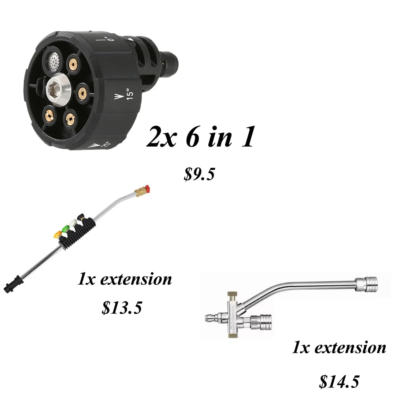 Extension et 6 en 1, 4 éléments