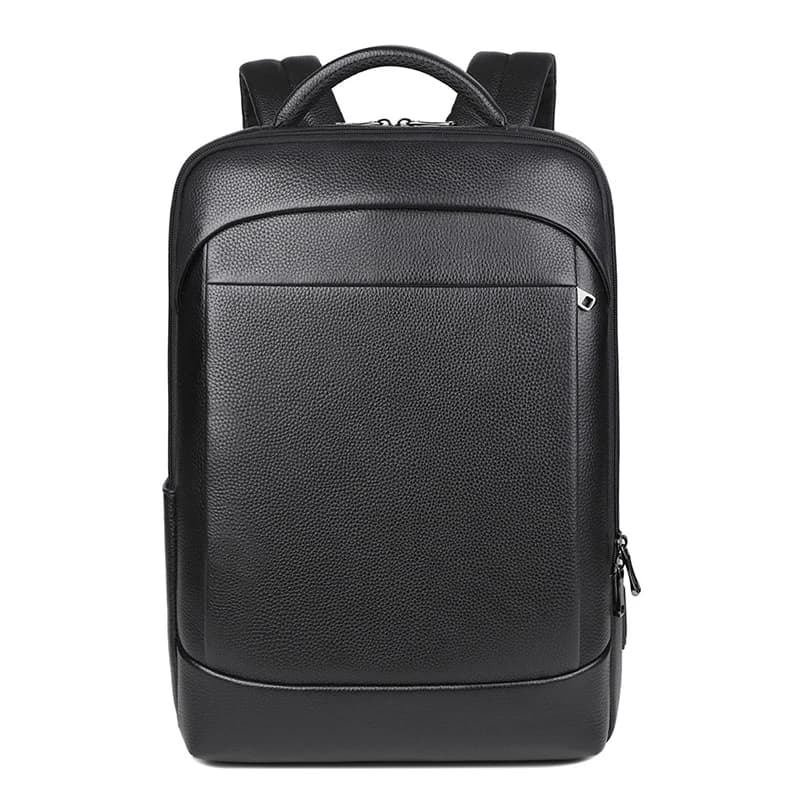 100% sac à dos en cuir véritable hommes 15.6 pouces sac à dos pour ordinateur portable USB Charge an