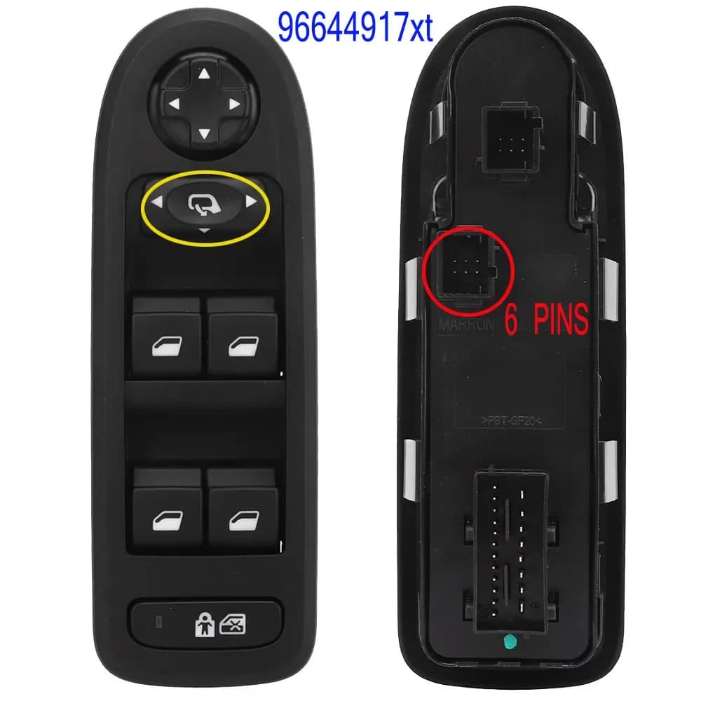 Bouton de commande de lève-vitre électrique, accessoires de voiture pour 2007-2013, Cristaux en C5, 