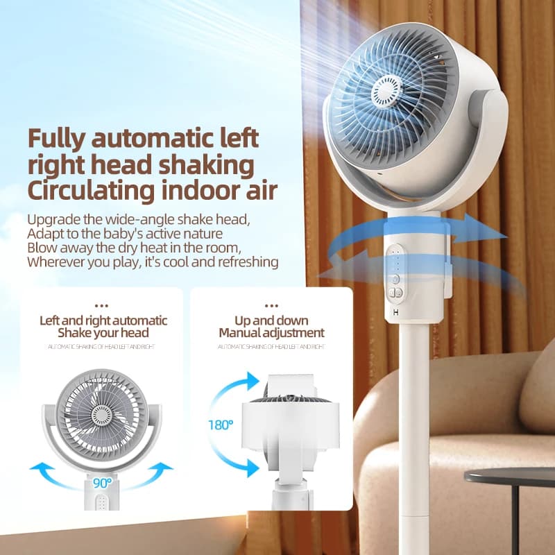 Ventilateur Osccorporelle Rechargeable à Air en Surpoids, Support Réglable à Cinq Vitesses, Recomman