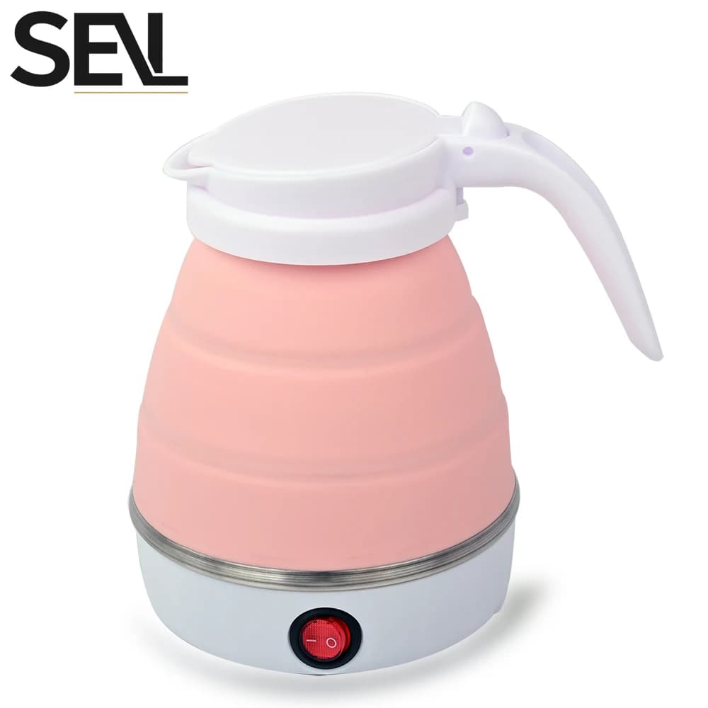Mini bouilloire électrique pliable 0,6 l, bouilloire électrique portable, chauffe-eau domestique de 