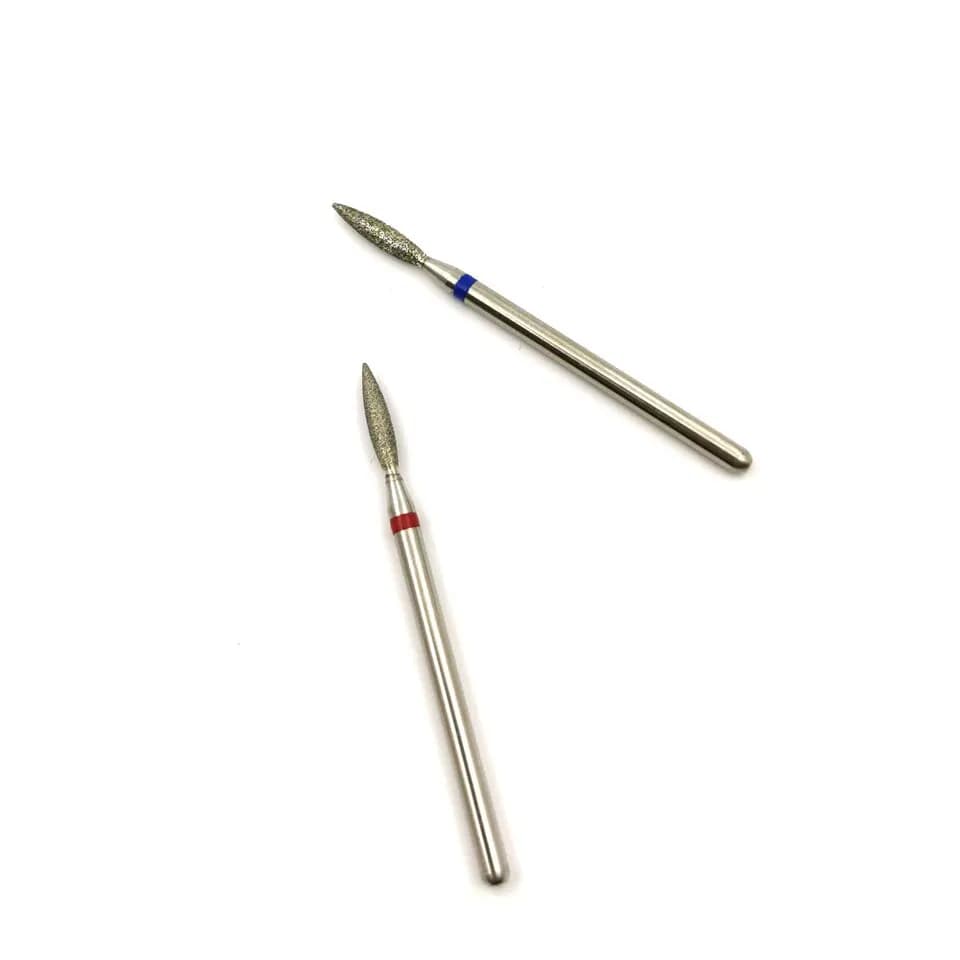 HYTOOS Diamant Fin Nail Forets Flamme Forme Russe Mills Cuticule Propre Burr Manucure Électrique For