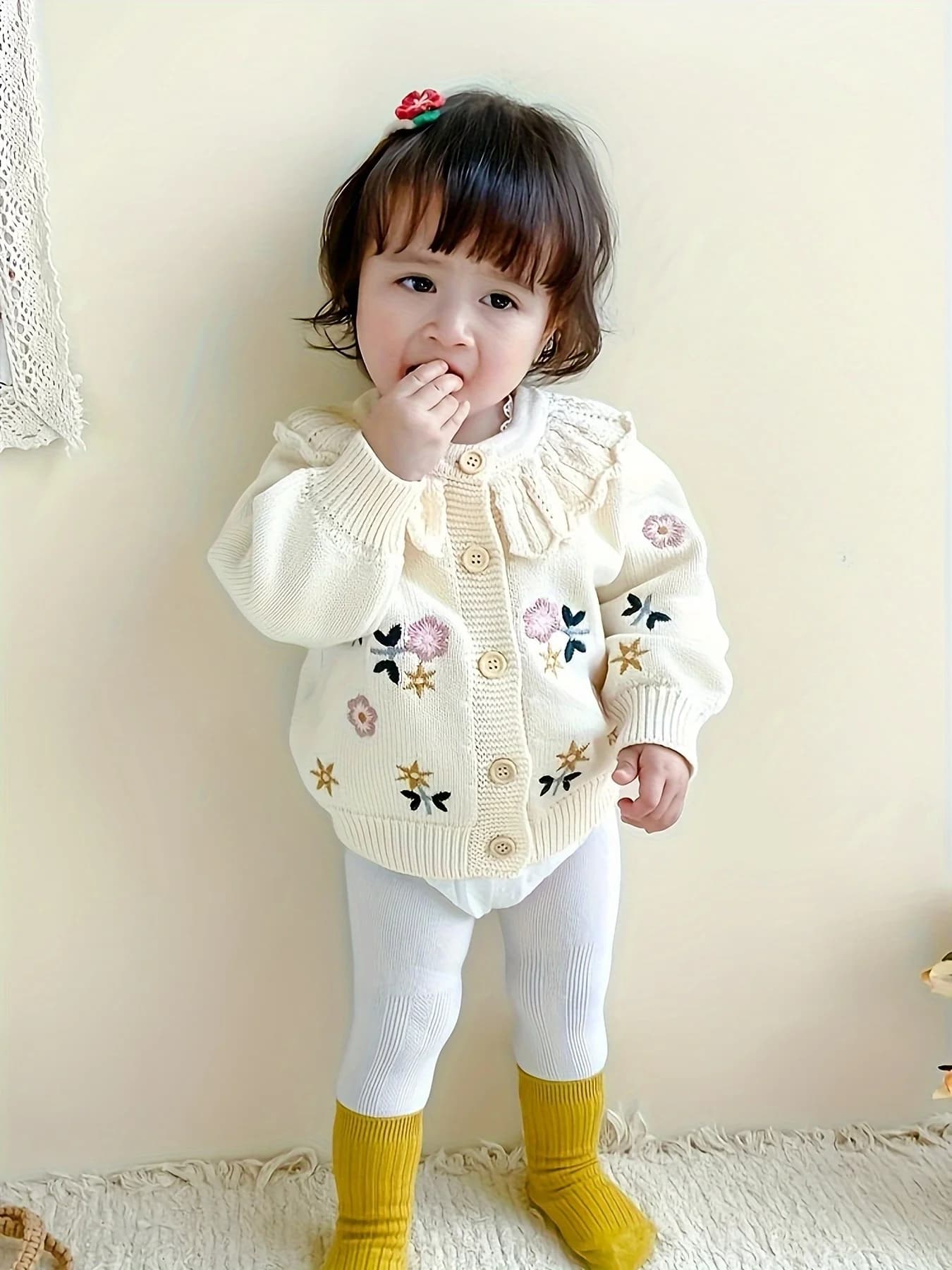 Cardigan tricoté pour bébé fille, haut chaud, Style bébé, automne et hiver