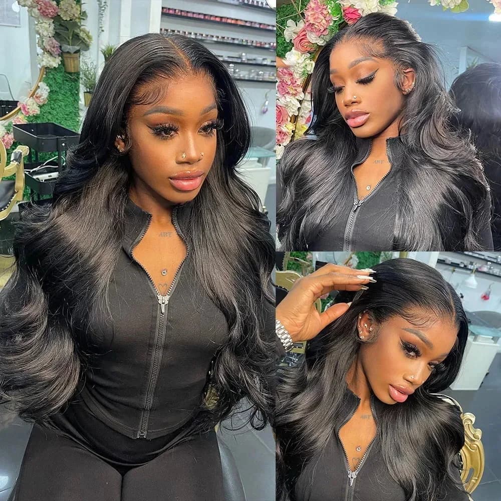 Perruques en cheveux humains ondulés, Lace Front HD transparente 13x6, pour femmes noires, Perruques