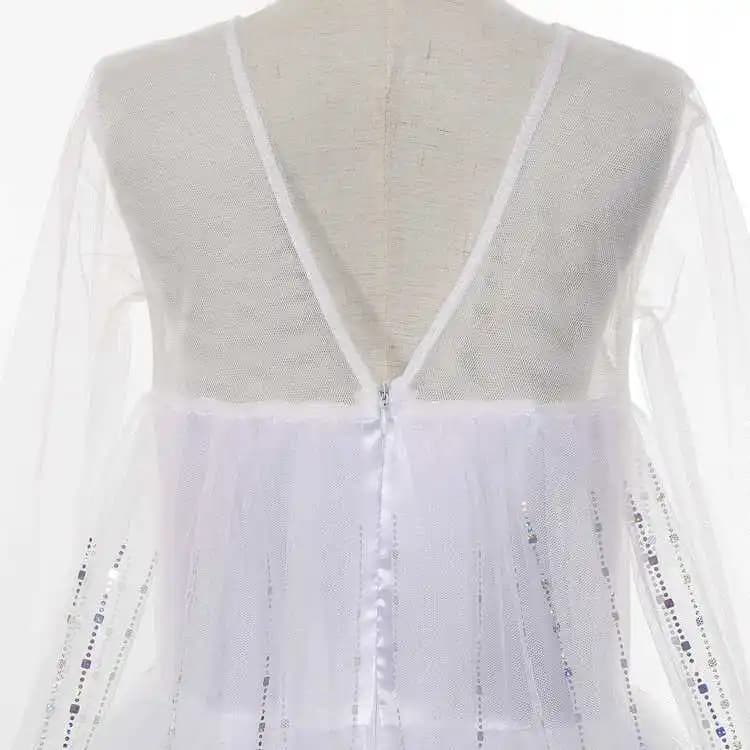 Disney enfant filles Cosplay congelé Elsa maille Costumes reine des neiges Elsa princesse longue rob