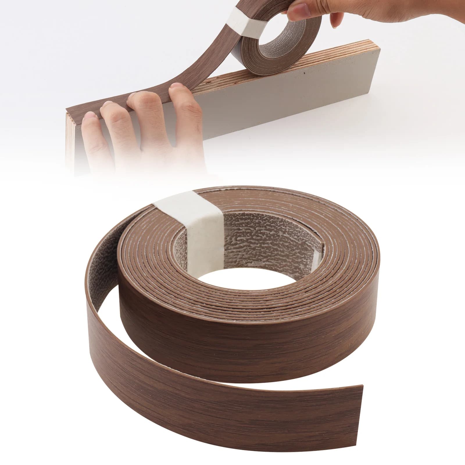 Largeur 7/8 pouces longueur 10 pieds/25 pieds/50 pieds grain de bois foncé adhésif thermofusible ban