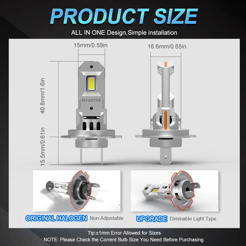 2 pièces H7 H18 LED avec ventilateur 20000LM ampoule de phare Super lumineuse avec ventilateur Turbo