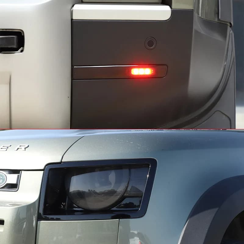 Couvercle de feu arrière de voiture noir pour Land Rover Defender 110 20-24, couvercle de protection