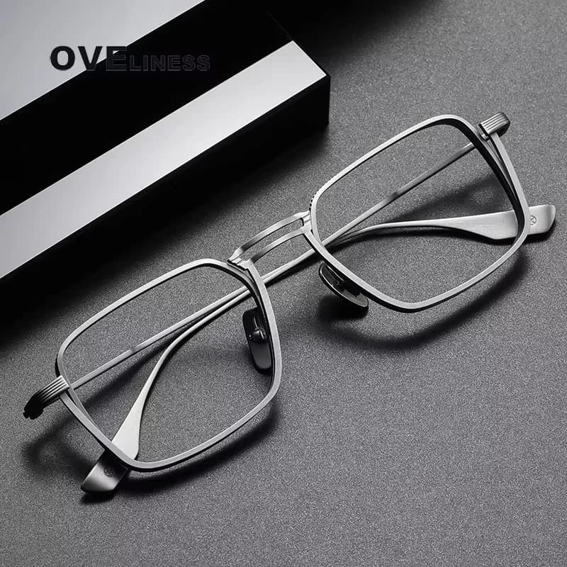 Mode pur titane lunettes cadre hommes femmes marque Design ultraléger montures de lunettes haute qua