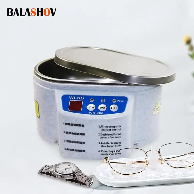 Nettoyeur ultrasonique numérique 30/50W, machine à vibration de bain, pour pièces de bijoux, lunette