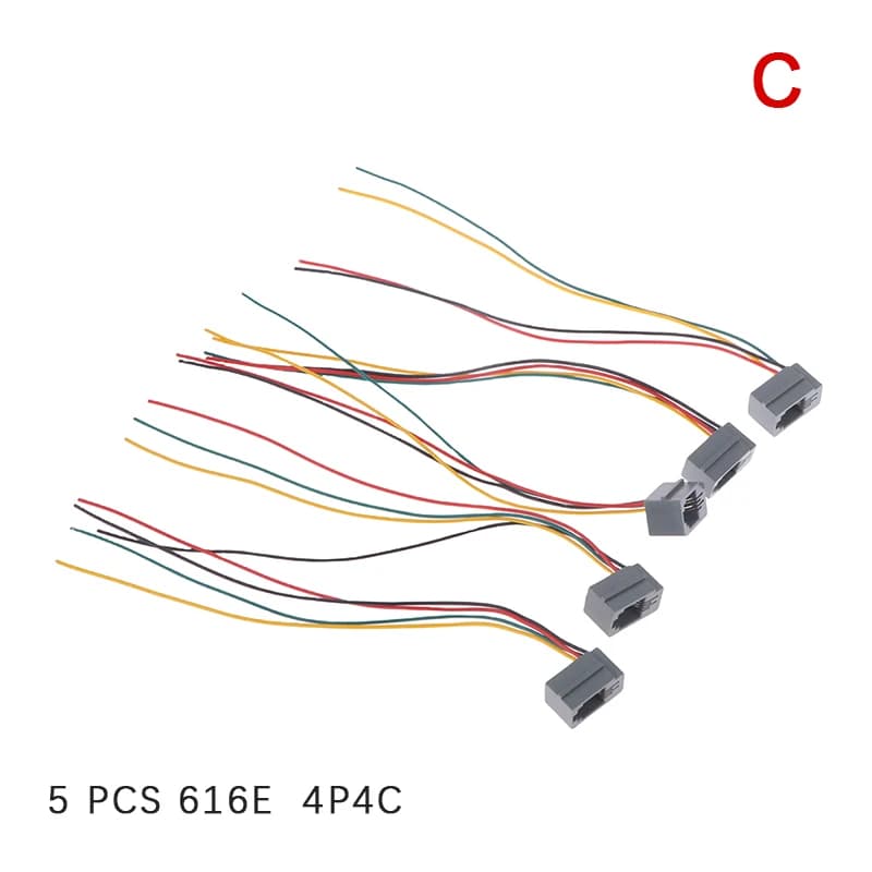 Connecteur de prise femelle téléphonique avec fil, RJ11, RJ12, RJ45, 4P4C, 6P4C, 6P6C, 8P8C, 616E, 6