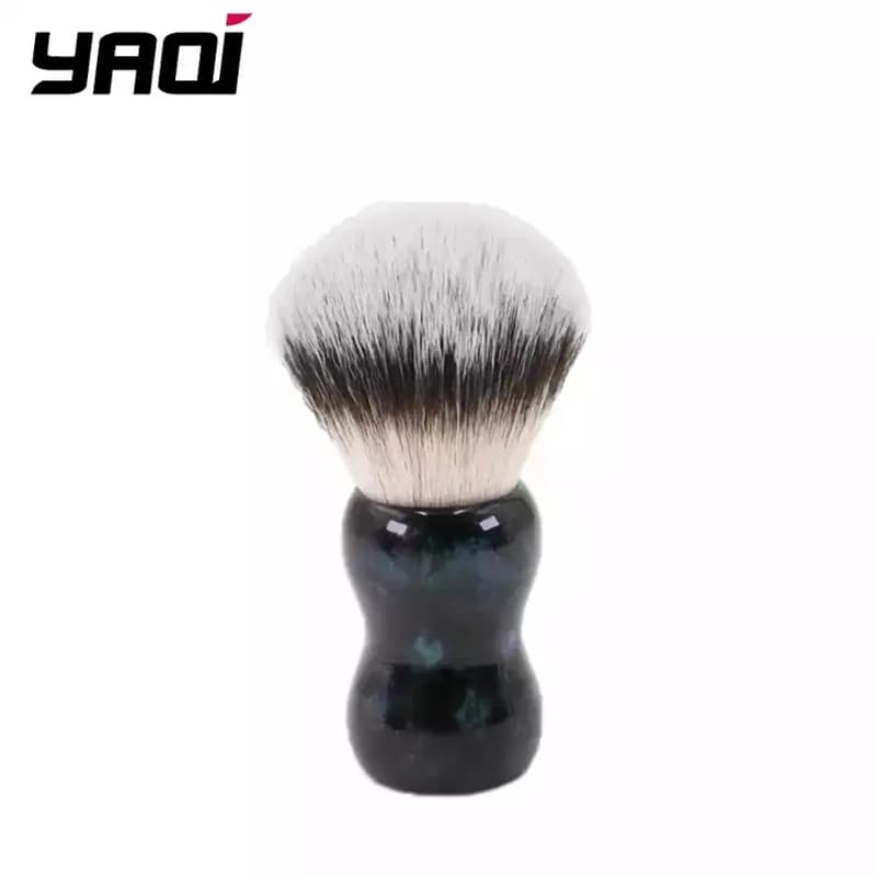 YAQI – brosse de rasage en poils synthétiques émeraude de nuit pour hommes, manche en résine, 26mm