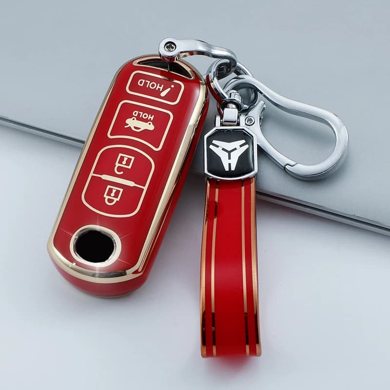 Couverture de clé de voiture en TPU pour MAZDA, 2/3/4 boutons, coque de porte-clés, support pour MAZ