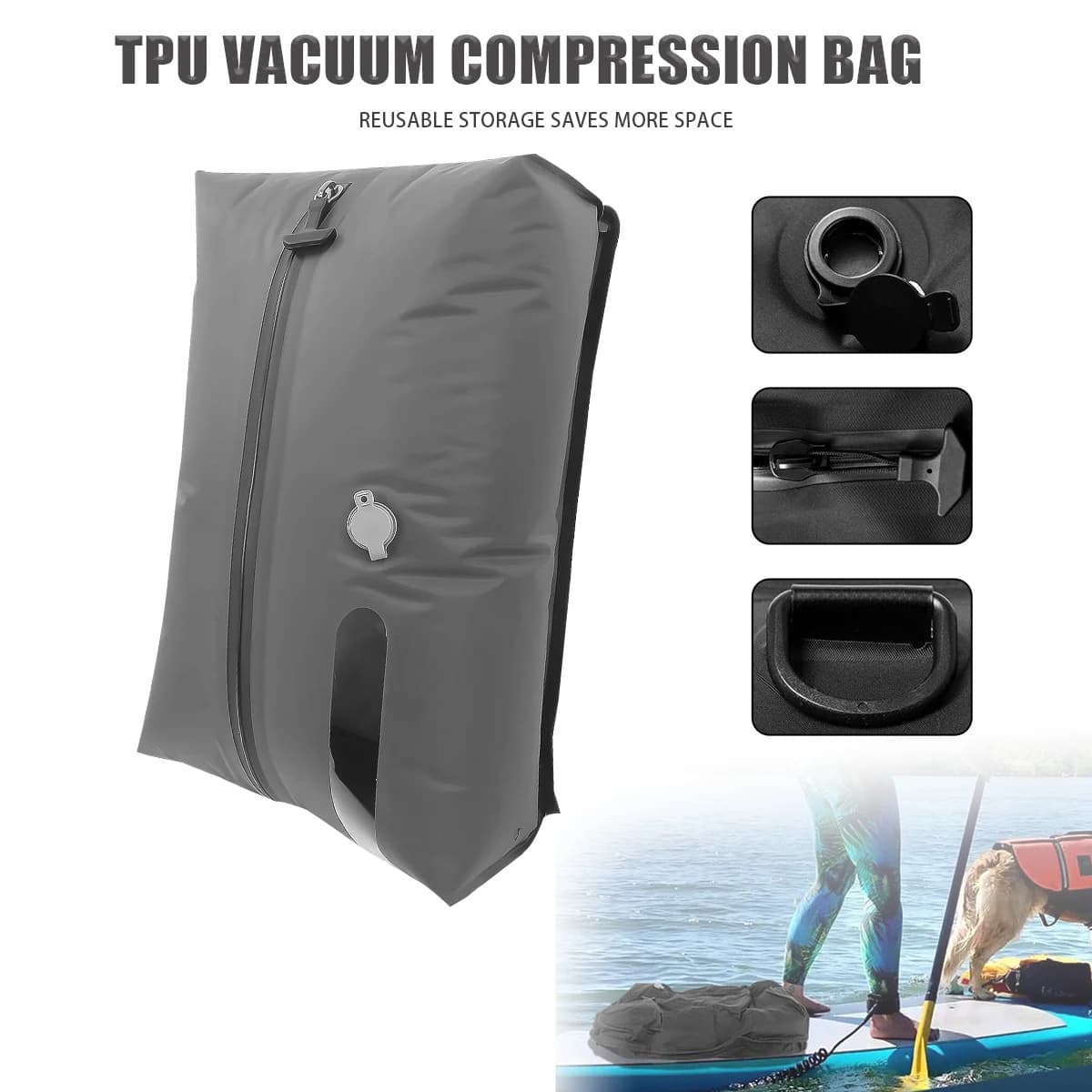 Sac de Compression sous vide, sac de rangement de bagages de voyage, sac de rangement de vêtements, 