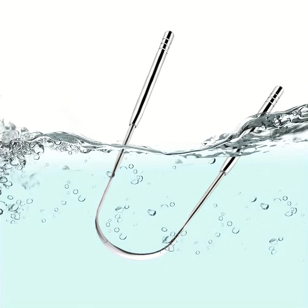 Grattoir de nettoyage de langue en acier inoxydable, 1/2/6 pièces, réutilisable, revêtement de langu