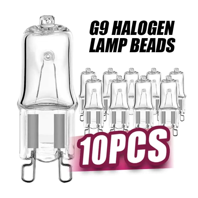 10 pièces/lot G9 ampoules halogènes 25W 40W 60W ampoules halogènes blanches chaudes portables 3000-3