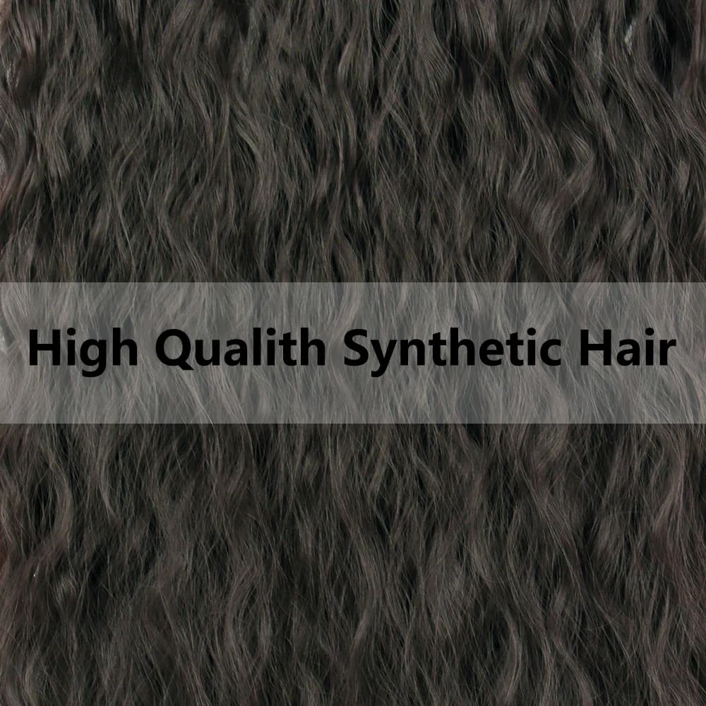 Extensions capillaires synthétiques à 5 clips, postiche longue bouclée, postiche naturelle marron no