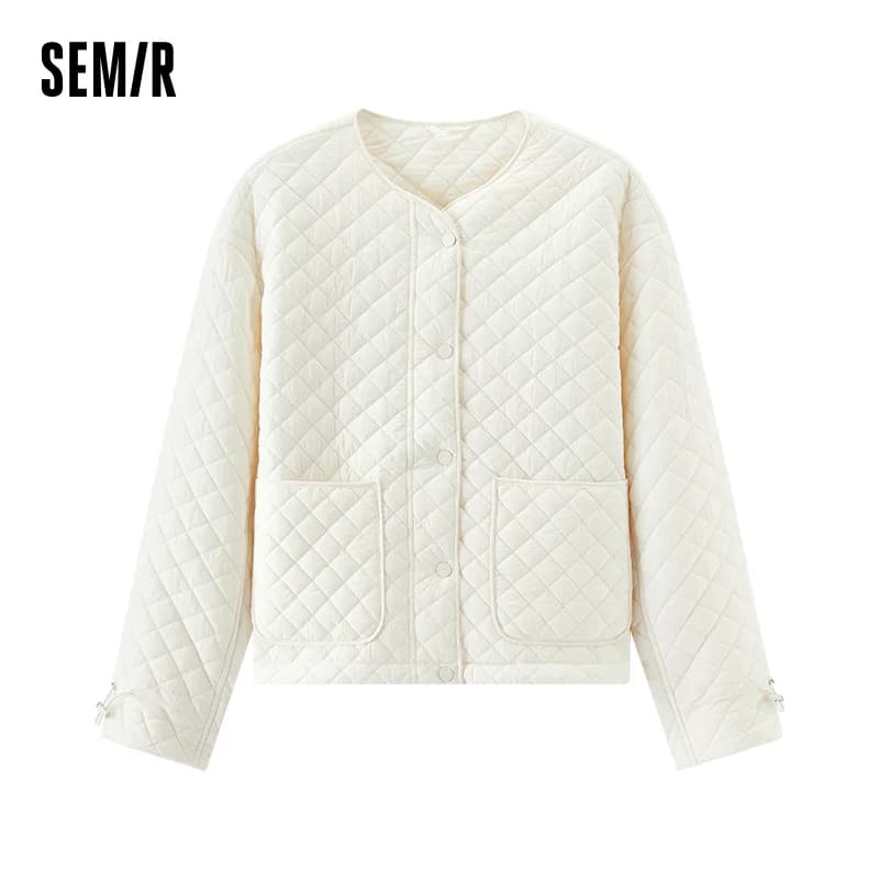 Semir manteaux femmes rembourré texturé diamant couche intérieure ample décontracté 2025 hiver cordo