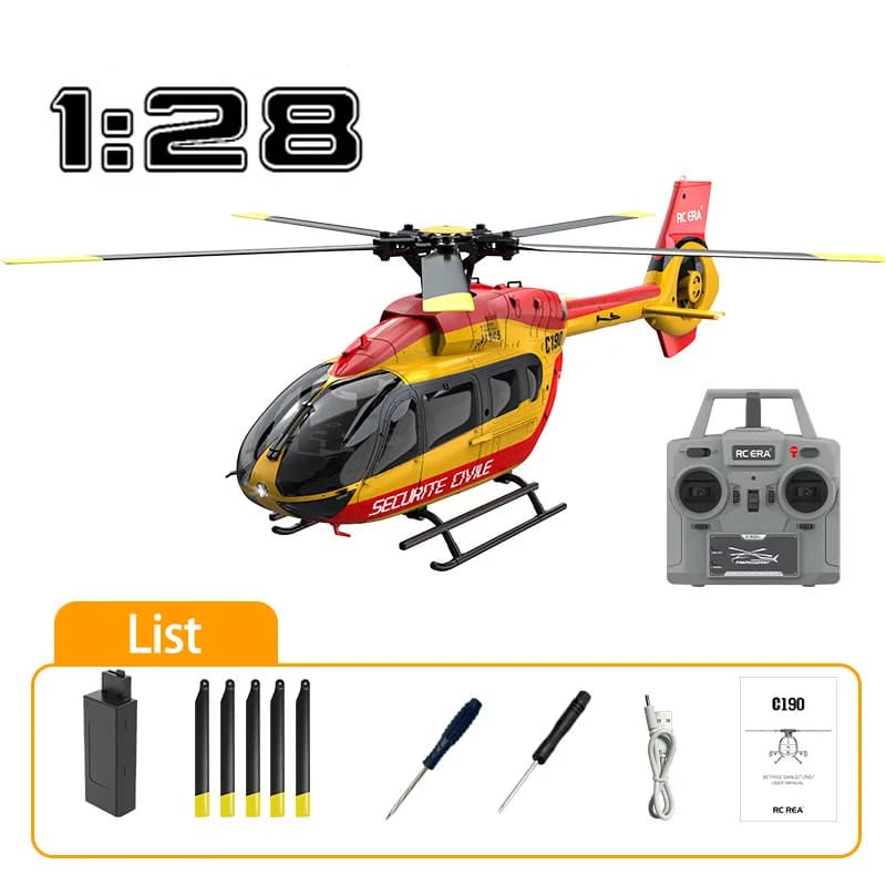 Hélicoptère RC ERA C190 1:30 H145 à l'échelle 2.4G 6CH 6 axes avec gyroscope, localisation par flux 