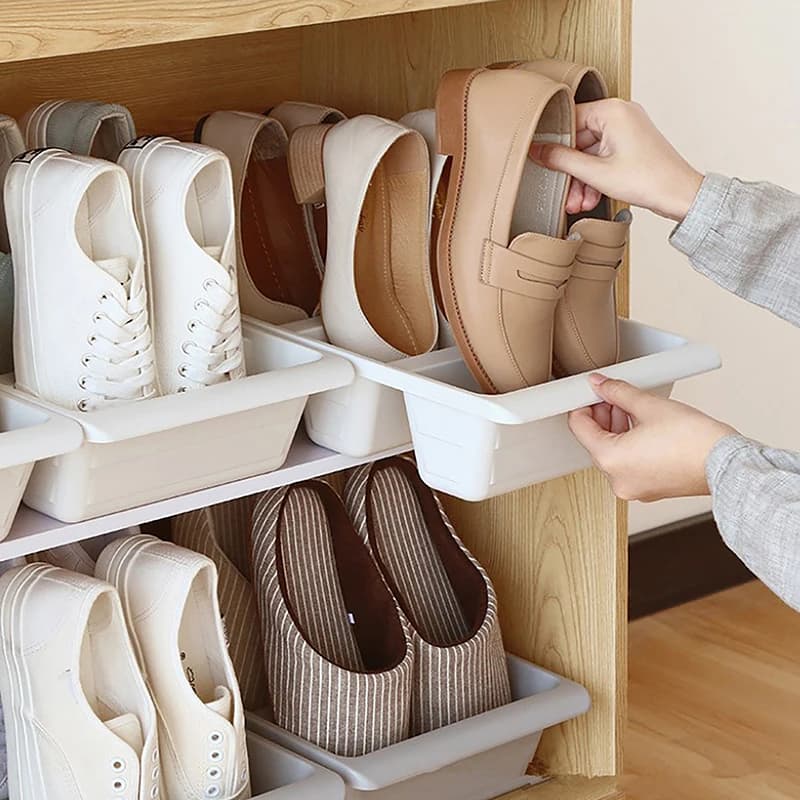 Pantoufles économiques verticales de style nordique moderne simple, espace T1, armoire à chaussures 