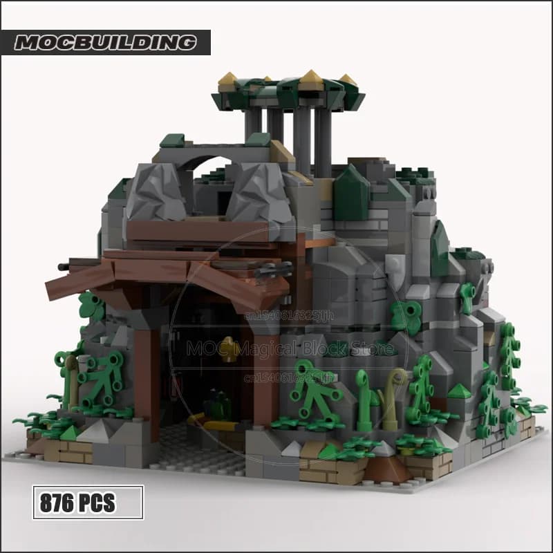 Décennie s de construction de film MOC Earth Shpeterie Diorama, architecture, château, briques techn