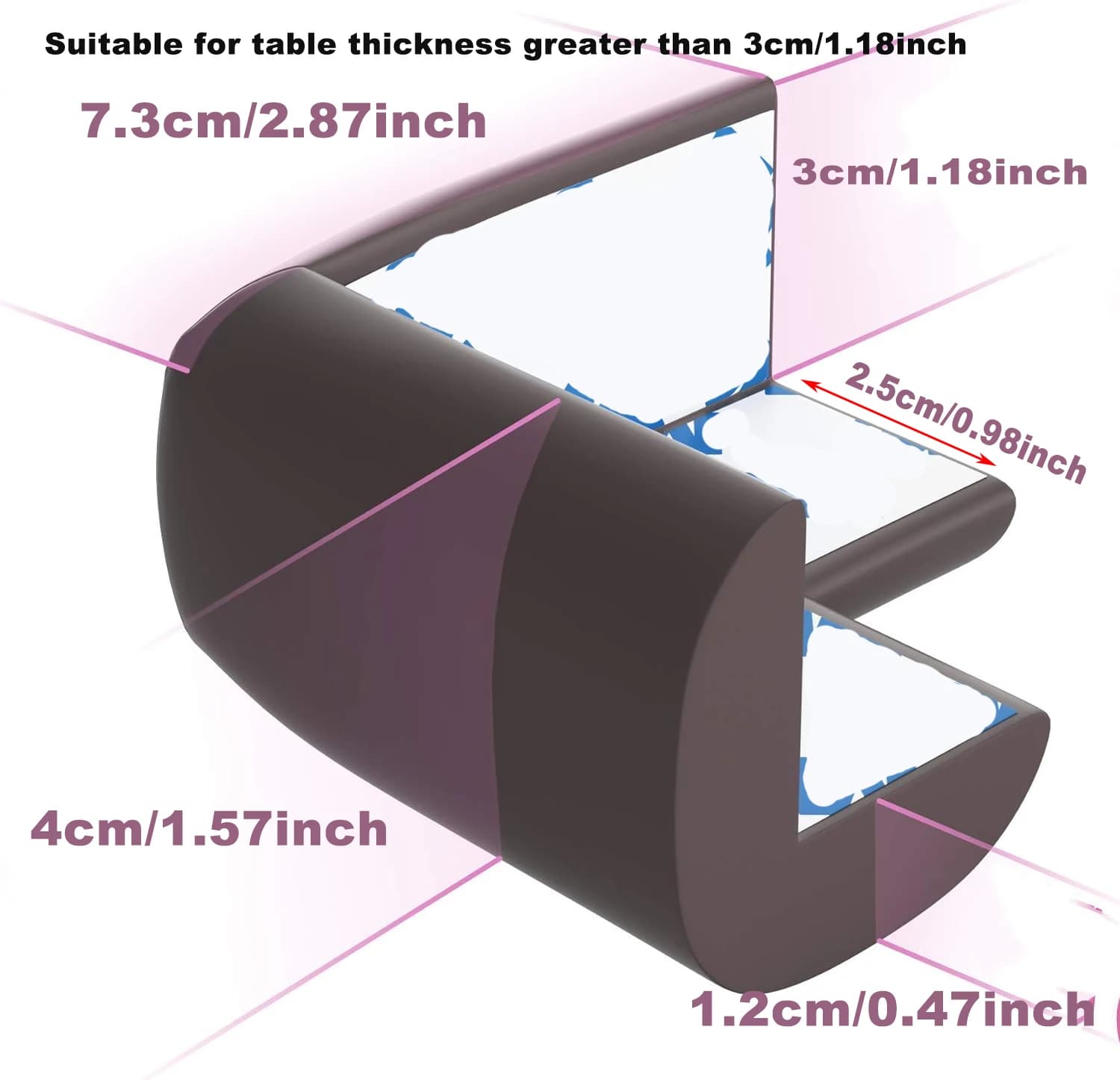 Protections d'angle souples pour bébé, 4 pièces, protection d'angle de Table pré-adhésive pour meubl