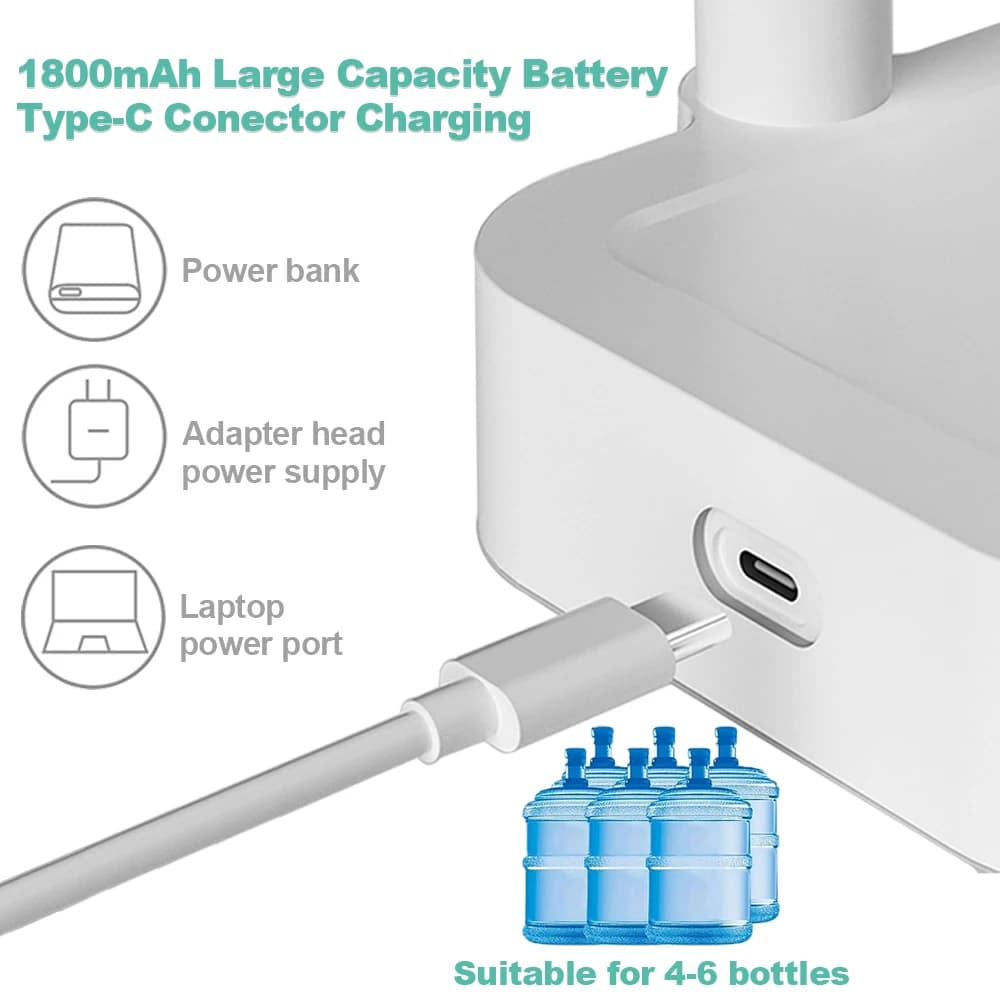 Distributeur d'eau électrique portable, pompe à gallon, bouteille d'eau potable automatique intellig