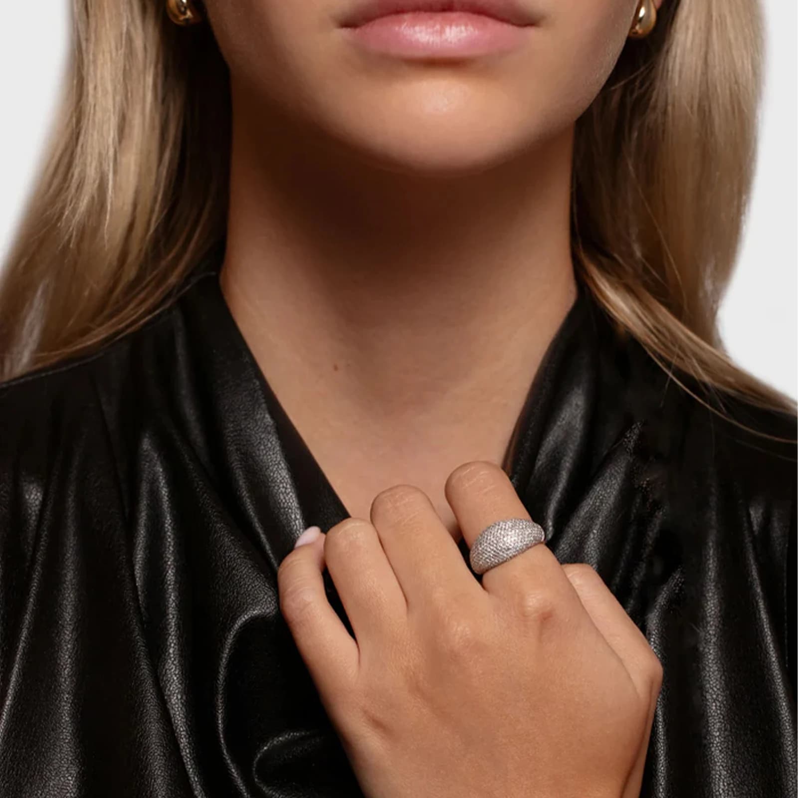DPLAOPA femmes 100% 925 argent Sterling plein Zircon CZ pavé grand anneau femmes Rock Punk mariage m