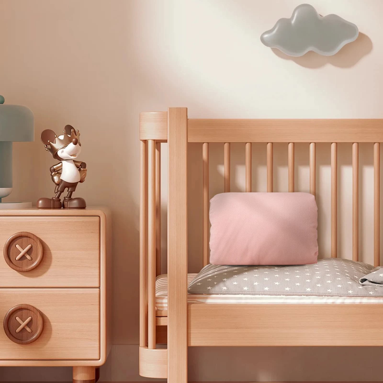 Oreiller d'allaitement doux et en peluche pour bébé, avec bras chauds, parfait pour l'allaitement pe