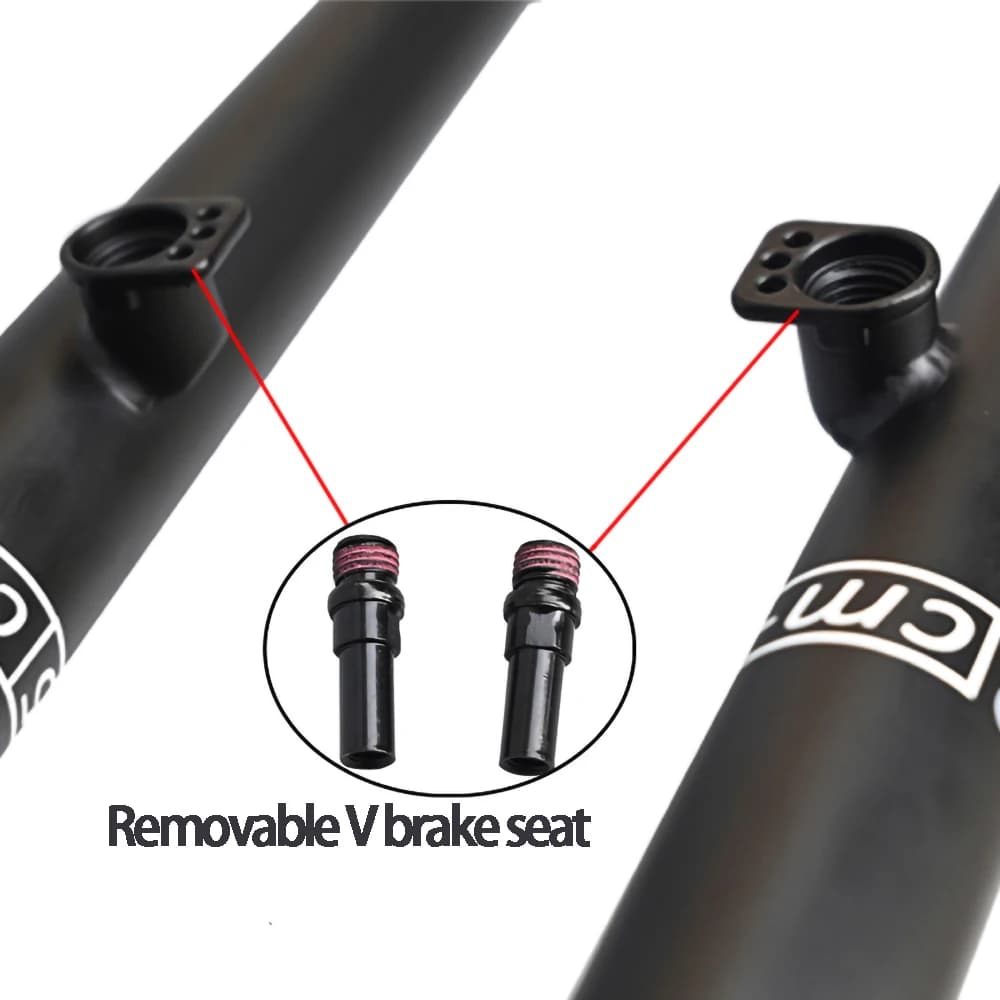 26/27.5ER DARKROCK CM-5 cr-mo Steels fourche avant 28.6mm disque et V frein vtt fourche rigide pièce