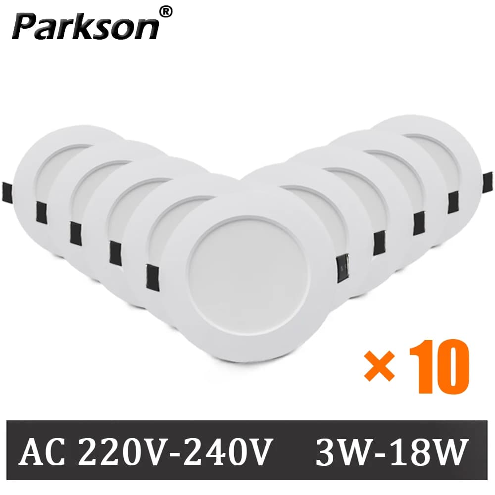 10 pièces/lot LED Downlight 220V encastré rond plafond Dowm lumière chambre salon intérieur pour la 