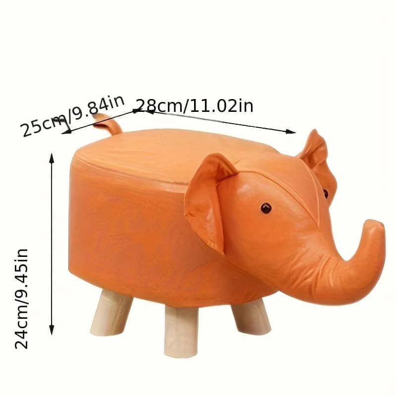 1 tabouret éléphant pour enfants, tabouret Animal mignon et créatif, tissu technologique en bois mas