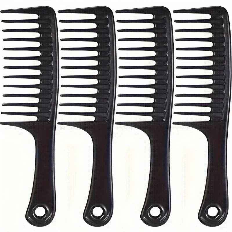 Peignes à dents larges 1/4, manche en plastique ABS antistatique et durable, cheveux lisses, adaptés