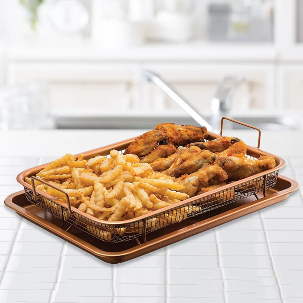 Mir à frites en acier inoxydable résistant à la chaleur, paniers carrés pour frites, collations occi