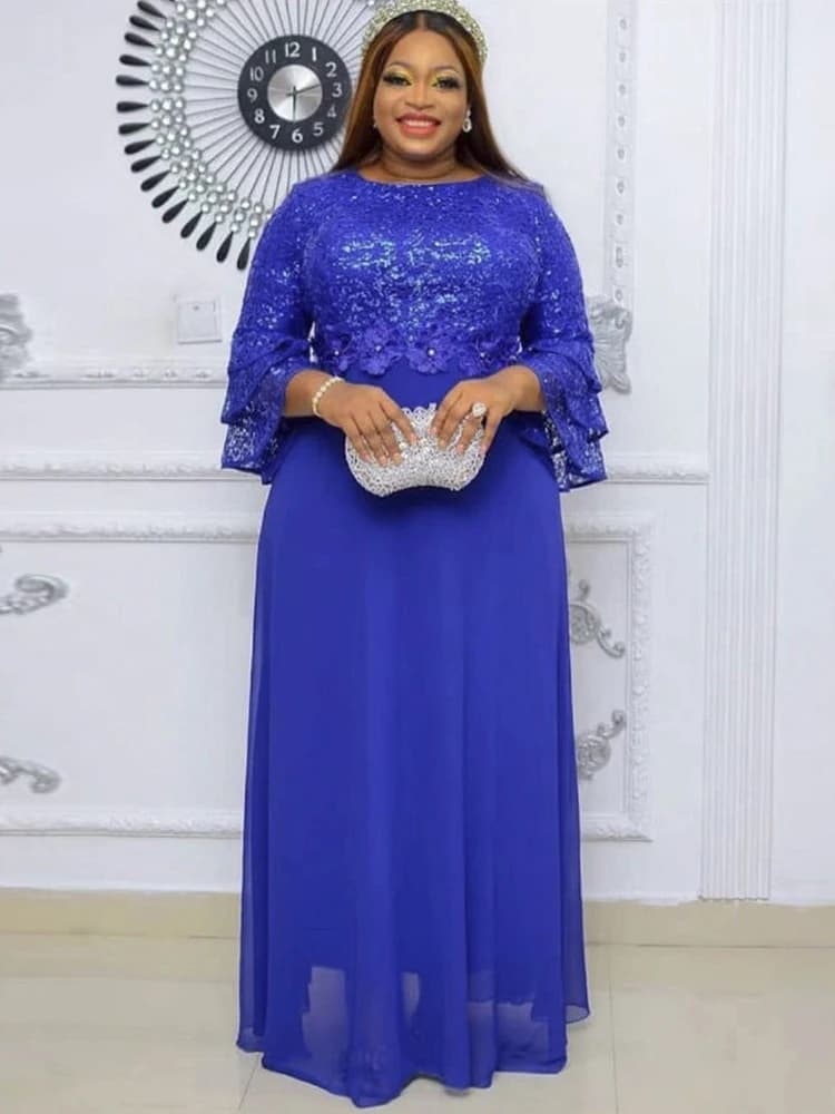 Robe de soirée pour femmes, tenue Dashiki, robe maxi, robe de soirée africaine Dubaï, vêtements de m