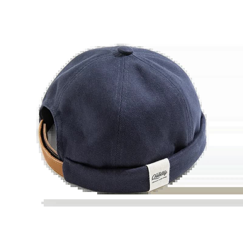 Maden hommes réglable Denim Beanie crâne casquette Dockworker chapeau rouleau manchette casquettes d