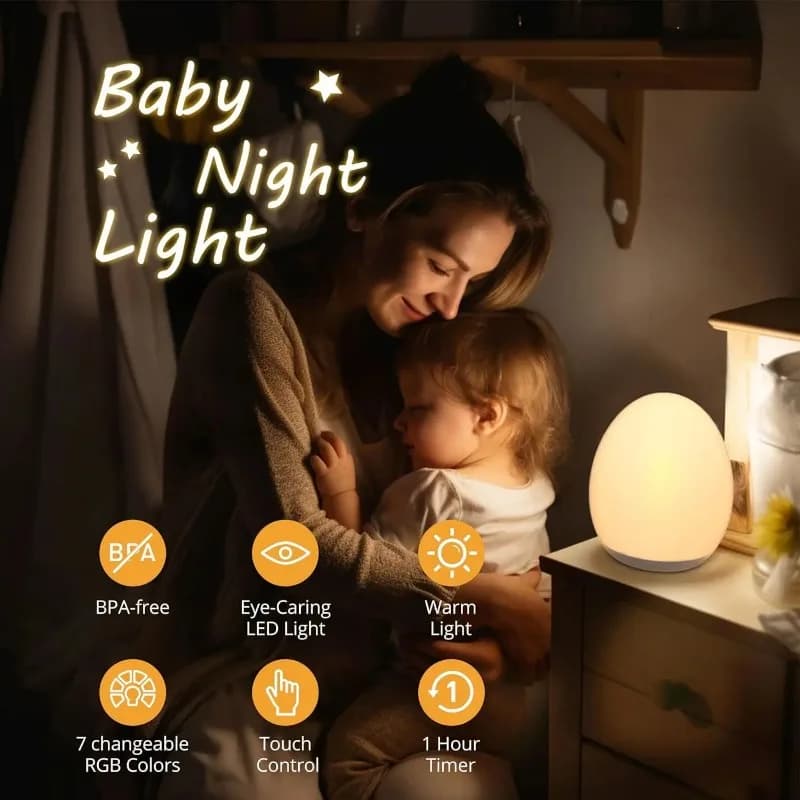 Lampe de oral et RGB Tactile à Intensité Réglable, Rechargeable par USB, avec Télécommande, 7 Docume