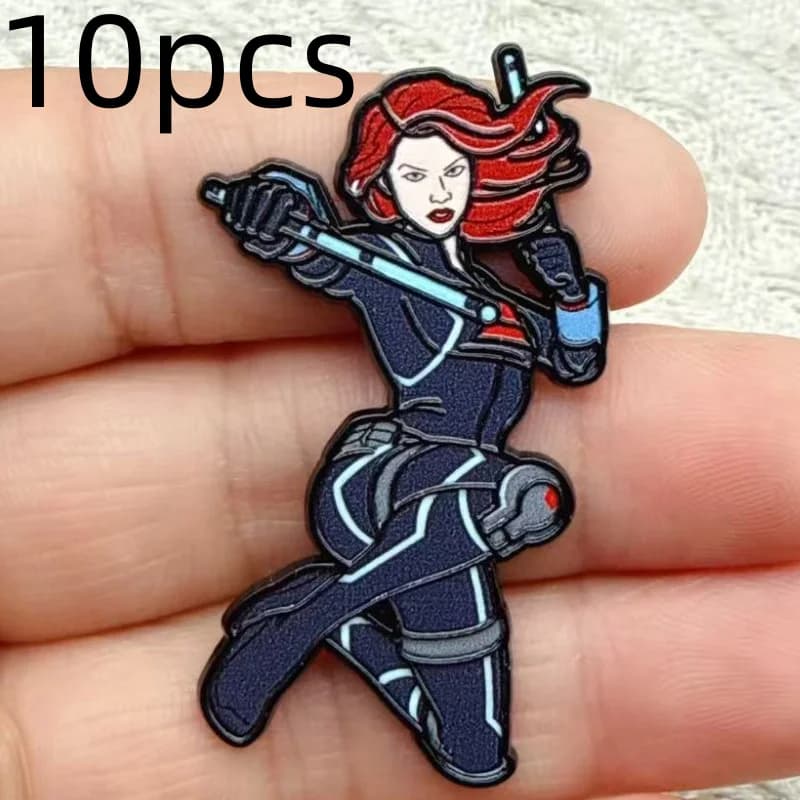 10 Pièces Broches Créatives en Alliage à l'effigie de Personnages de Dessins Animés pour Accessoires