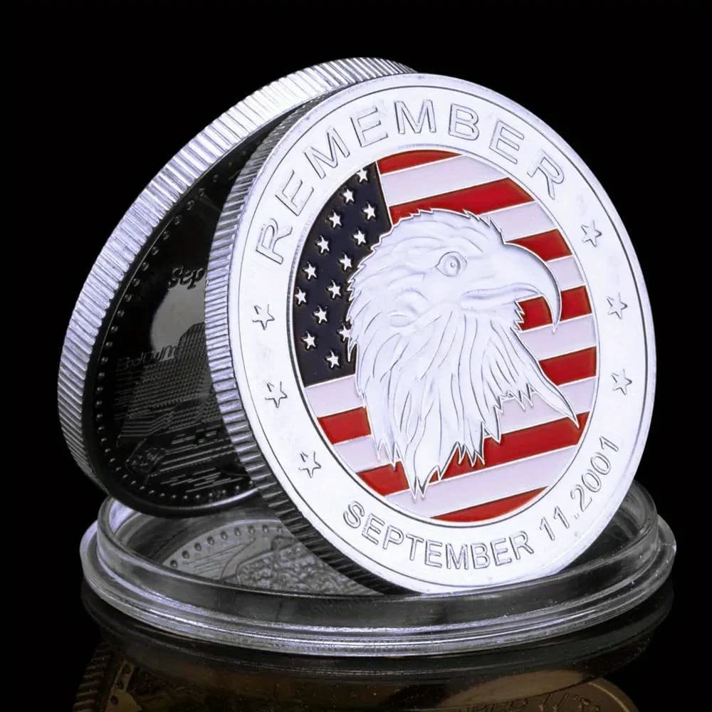 Remember Sept.11 2001 pièce de souvenir pièce commémorative plaquée or motif d'aigle pièce de défi à