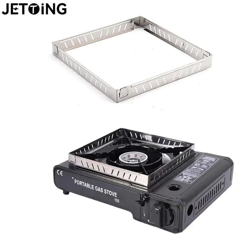 Pare-vent pliable en acier inoxydable, poêle à gaz d'extérieur, poêle de barbecue, accessoires de Ca