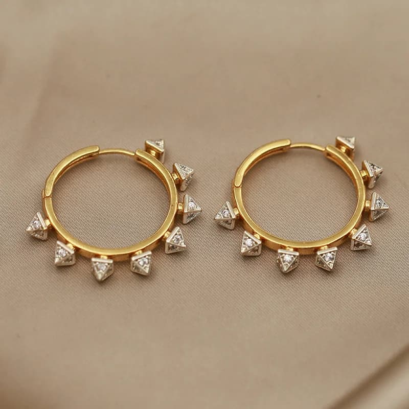 Boucles d'oreilles géométriques en cristal pour femmes, nouveau Design de vue, marque de mode, bijou