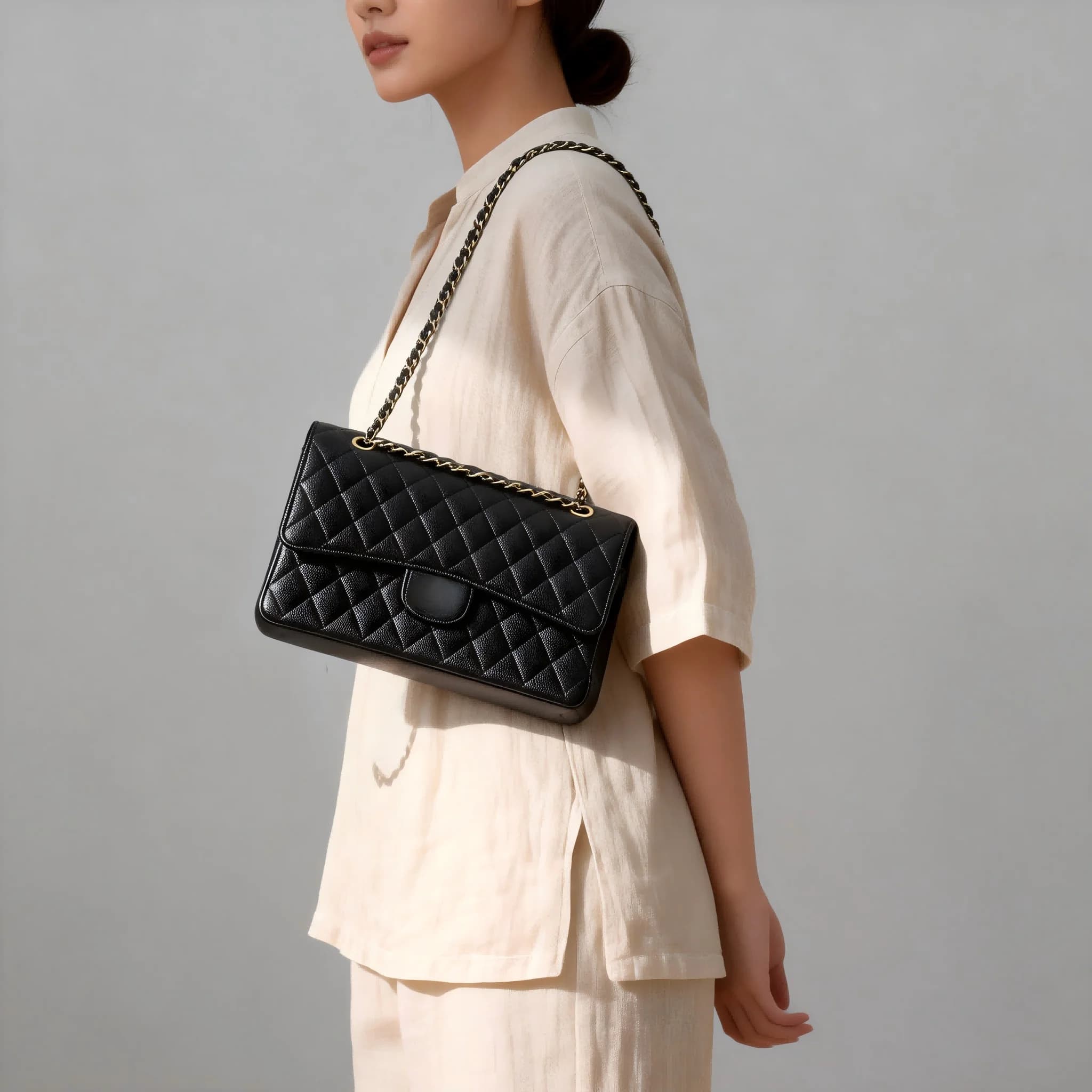 Nouveau sac bandoulière à chaîne pour femme, sac à rabat à motif diamanté, sac à main en cuir tendan