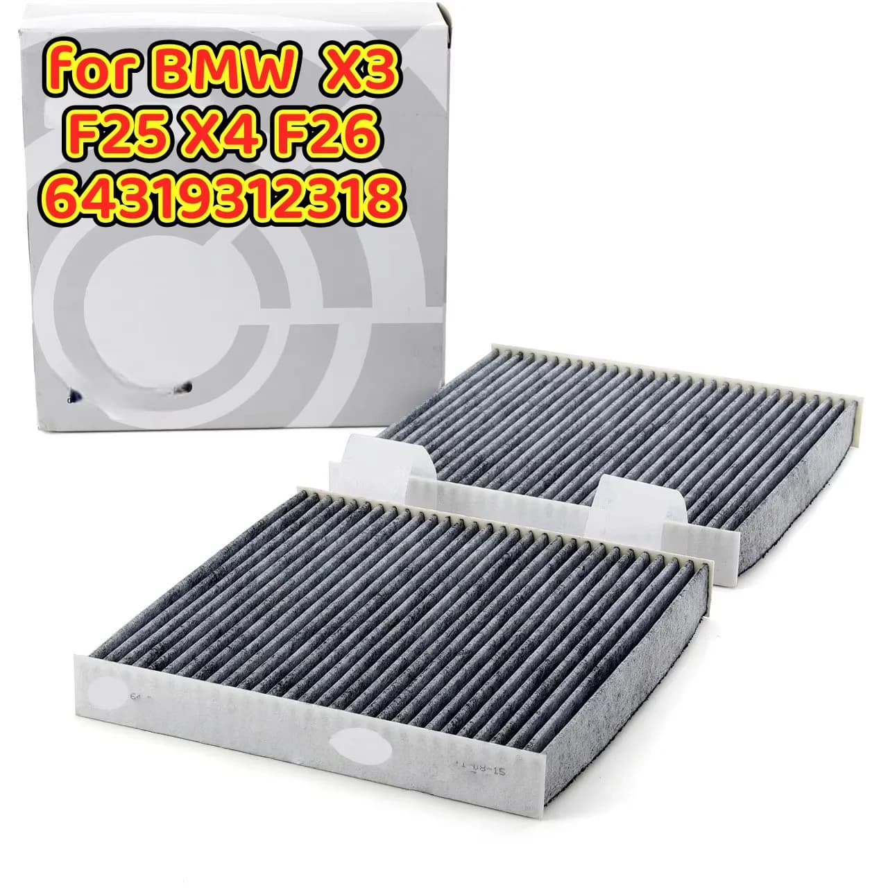 Pour BMW X3 F25 X4 F26 64319312318   Moteur de filtre à air AC pour BM 2 pièces, un ensemble Origina
