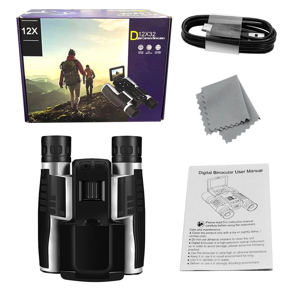 DT40 nouvelle résolution 2.5K jumelles numériques caméra 12X Zoom optique 8X Zoom numérique portée c