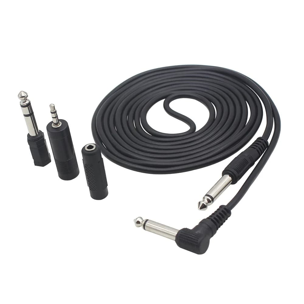 Câble de guitare 3m Câble de Raccordement pour Guitare Électrique Basse Clavier Instrument Réduction