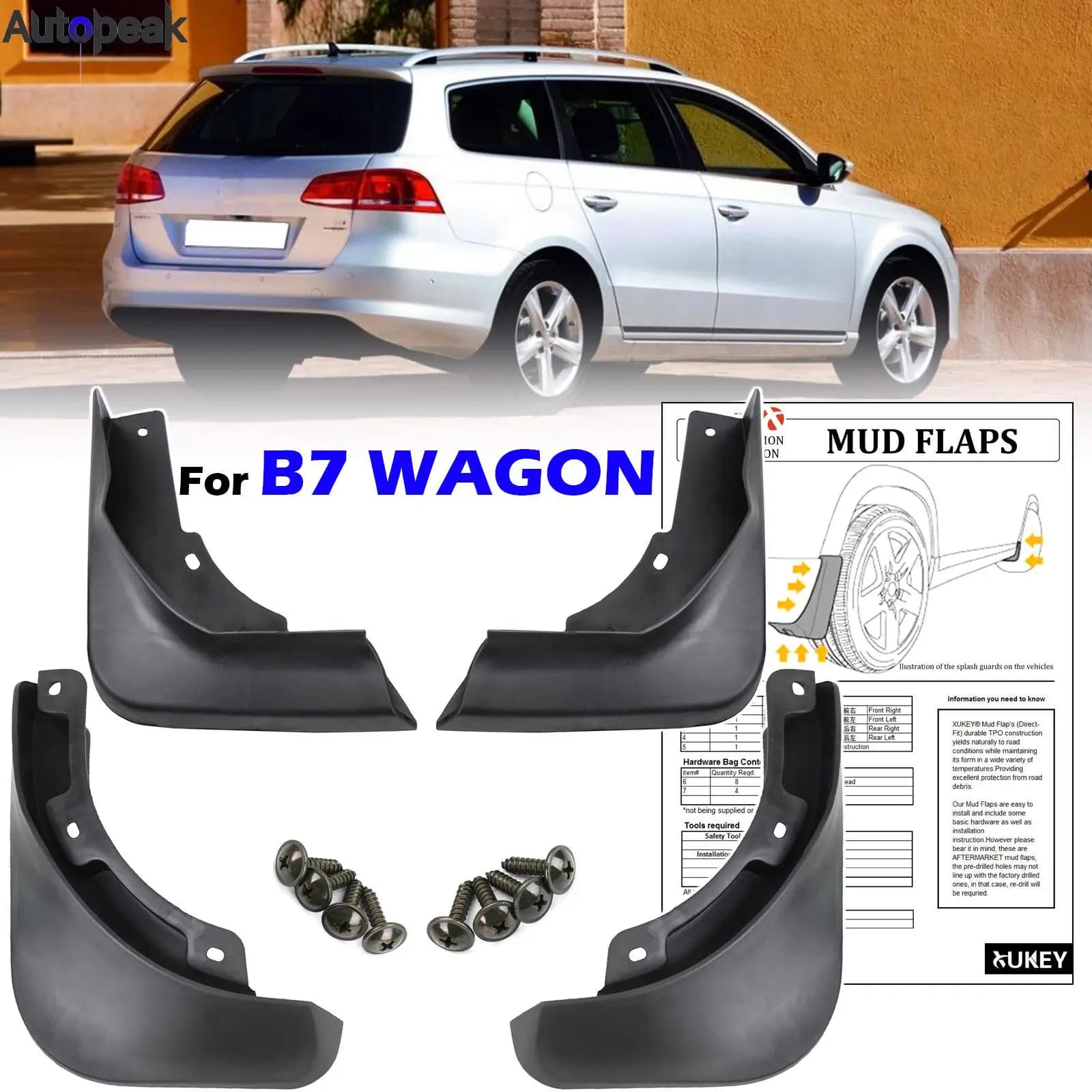 4X garde-boue de voiture pour VW Passat B7 3C variante Combi Estate 2011 - 2015 garde-boue garde-bou
