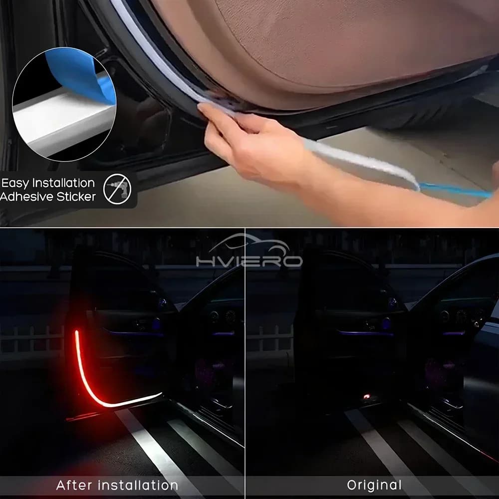 Lumière stroboscopique Led d'avertissement d'ouverture de porte de voiture, lampes de signalisation 